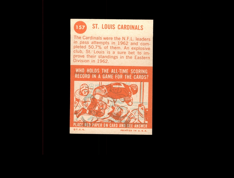 1963 Topps 157 St. Louis Cardinals SP NM #D914033 | eBay